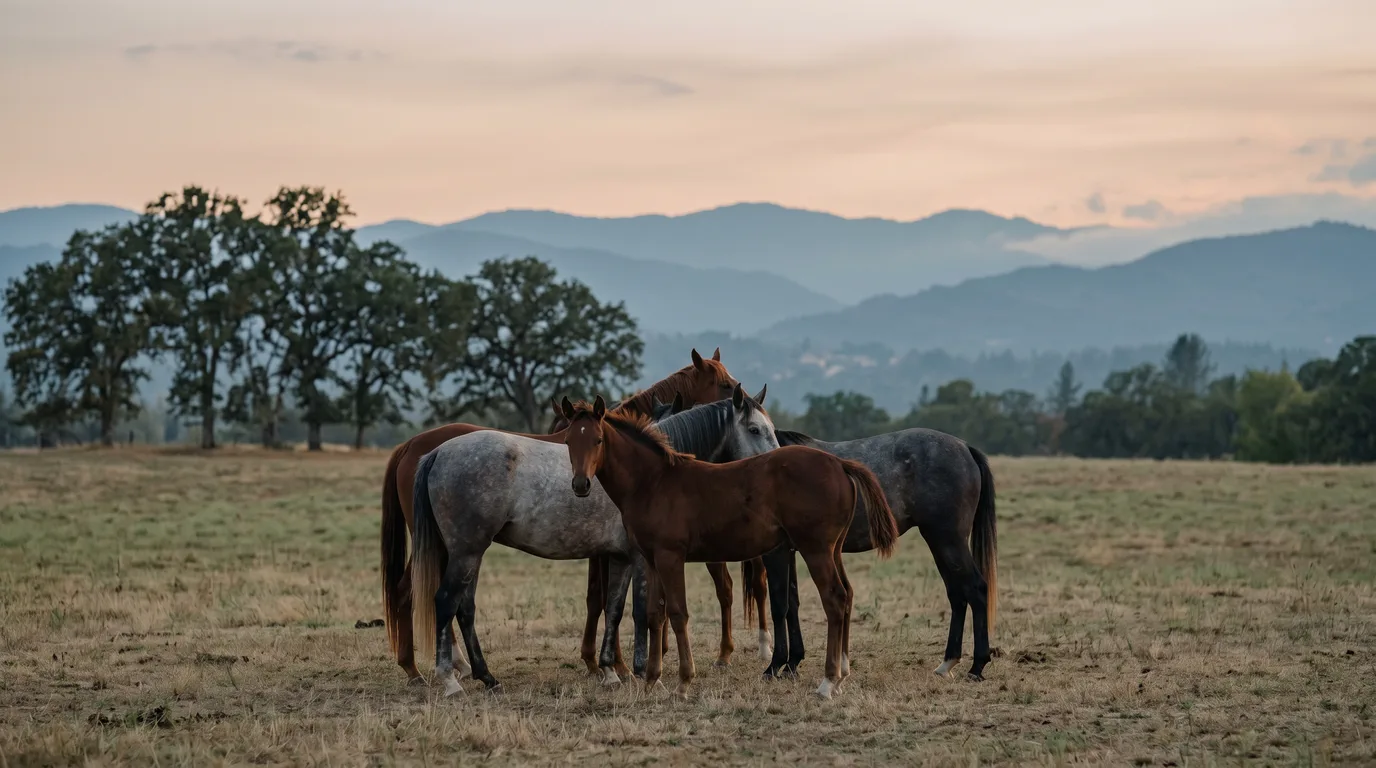 Chevaux en liberté, Haras du Petit Prince, Isère